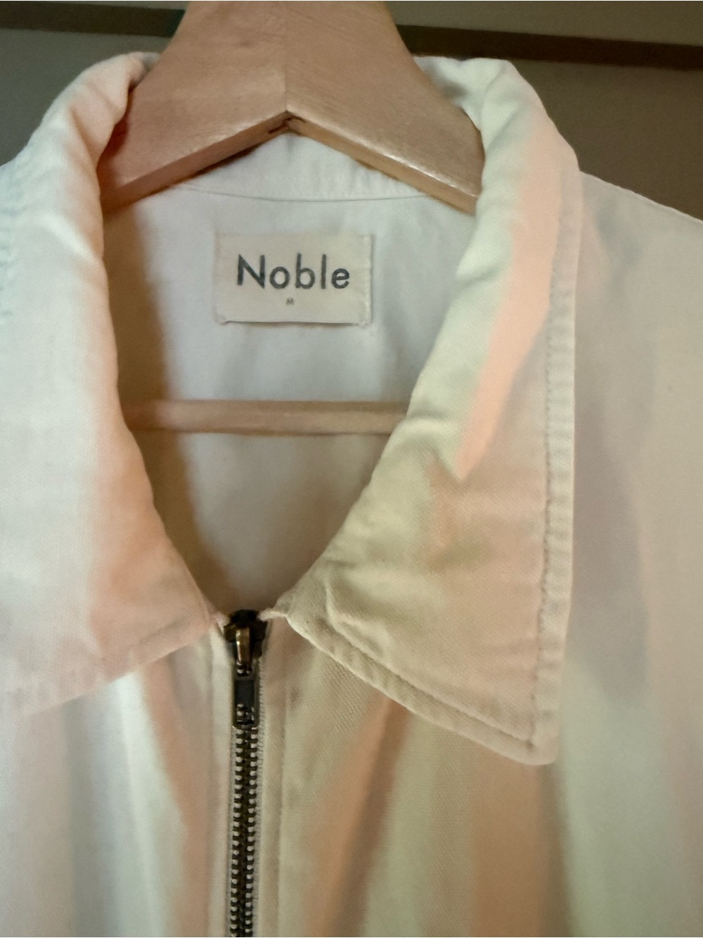 Noble U Cream Short-Sleeve Zip Front Utility Jumpsuit - Picture 2 of 3